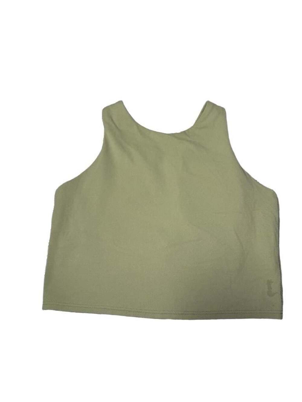 Athleta Conscious Crop Size XS Sage Green High Neck Tank Top b1504